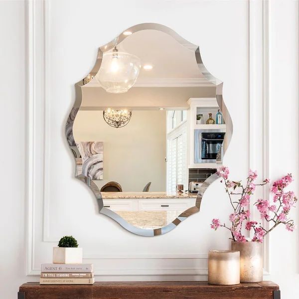Mirror Trend Beveled Accent Frameless Mirror - 22*28 | Bed Bath & Beyond