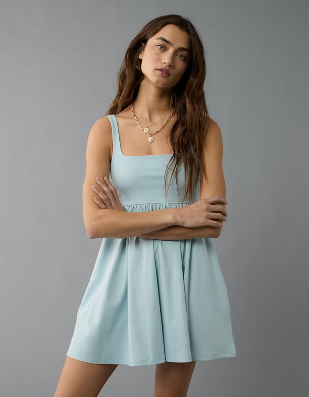 AE Knit Empire Waist Mini Dress | American Eagle Outfitters (US & CA)
