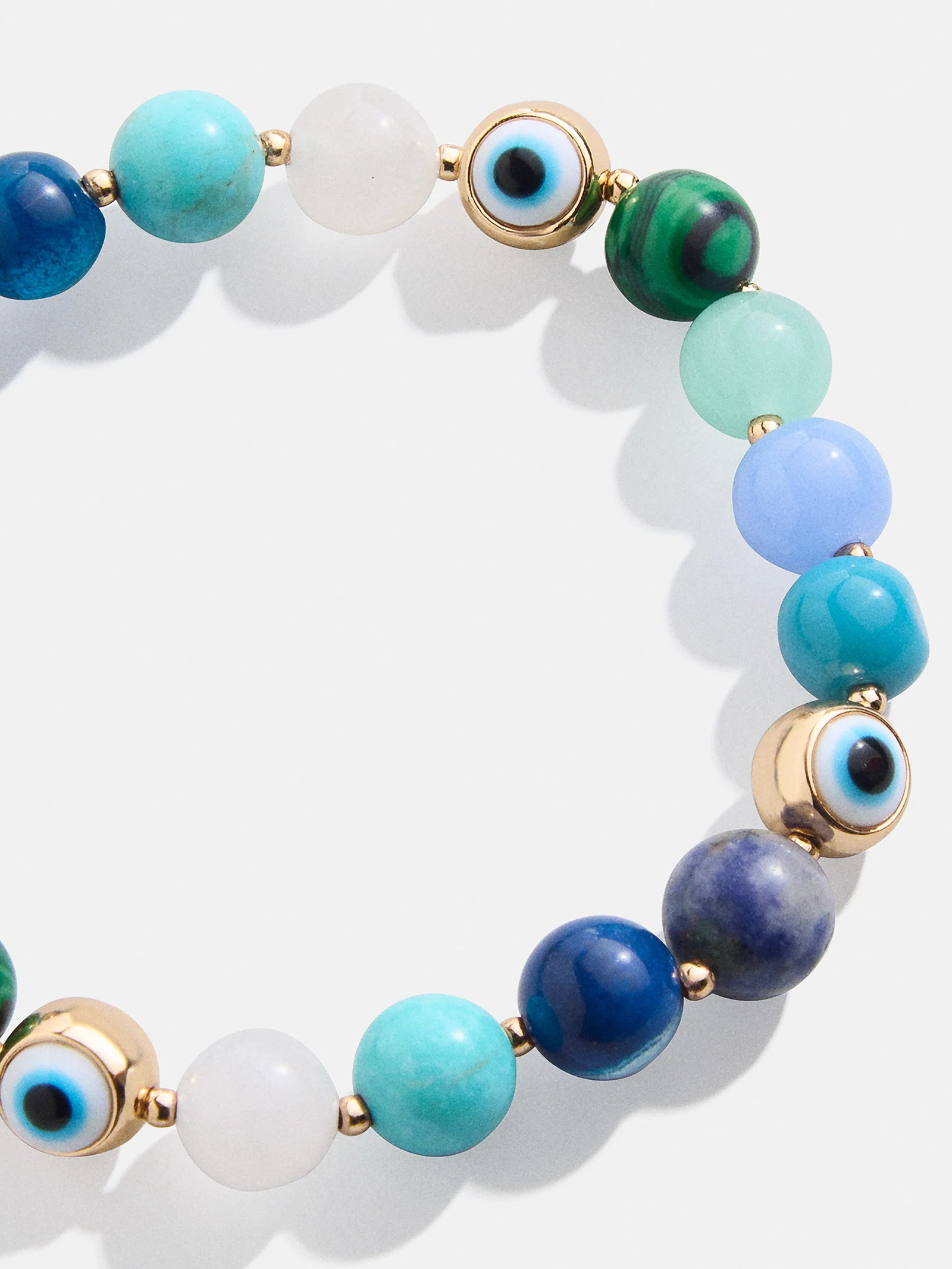 Evil Eye Semi-Precious Stretch Bracelet - Blue | BaubleBar