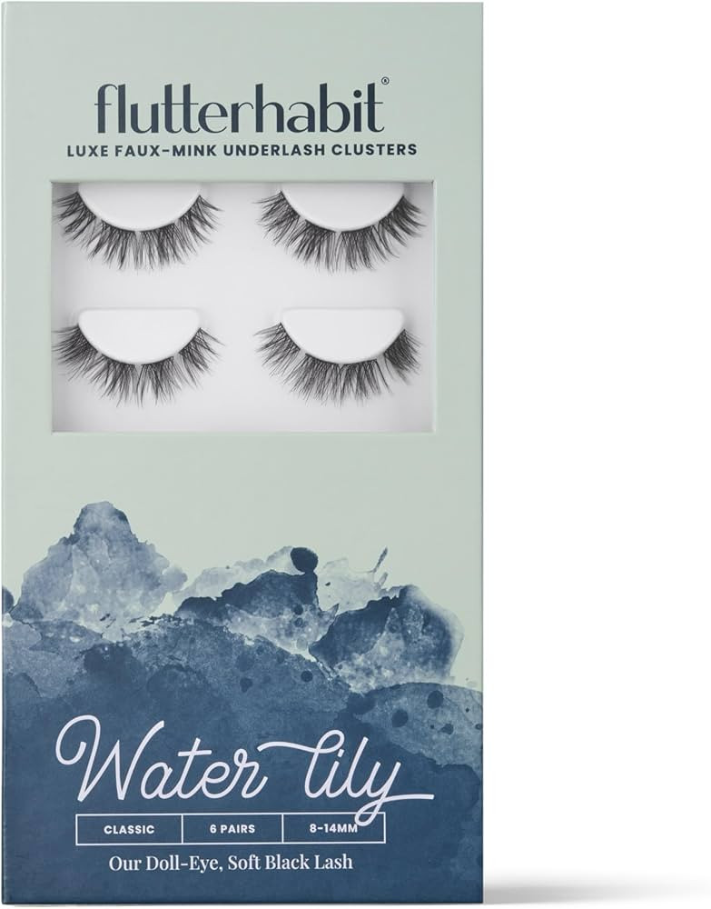 FlutterHabit Water Lily Lash Clusters for Women, Salon Quality At Home Eyelashes Extension Kit, 6... | Amazon (US)