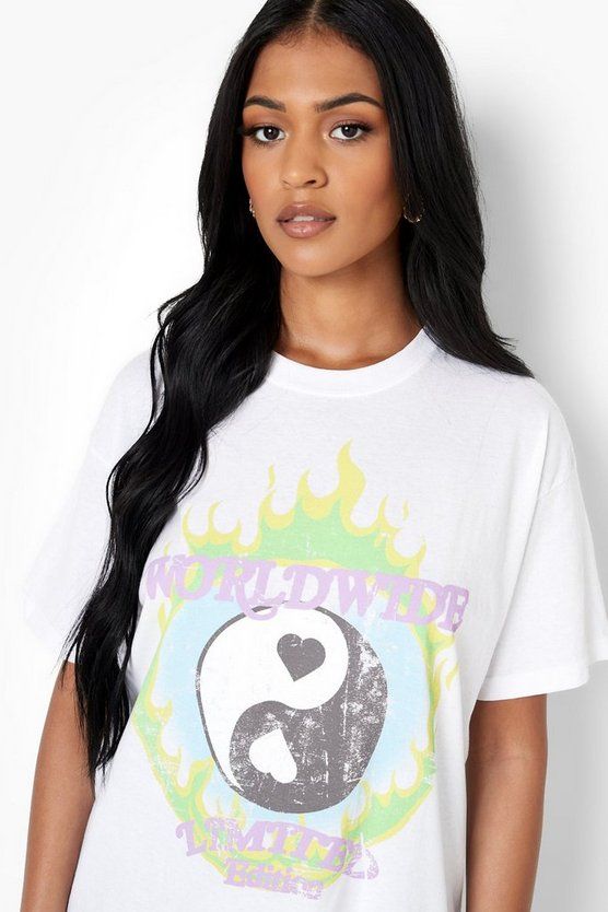 Tall Yin Yang Graphic T-Shirt | Boohoo.com (US & CA)