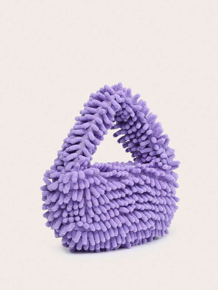 Stevige pluizige zachte snoepkleurige tas, dameshandtassen in Y2K-stijl, vakantiereistas voor mei... | SHEIN