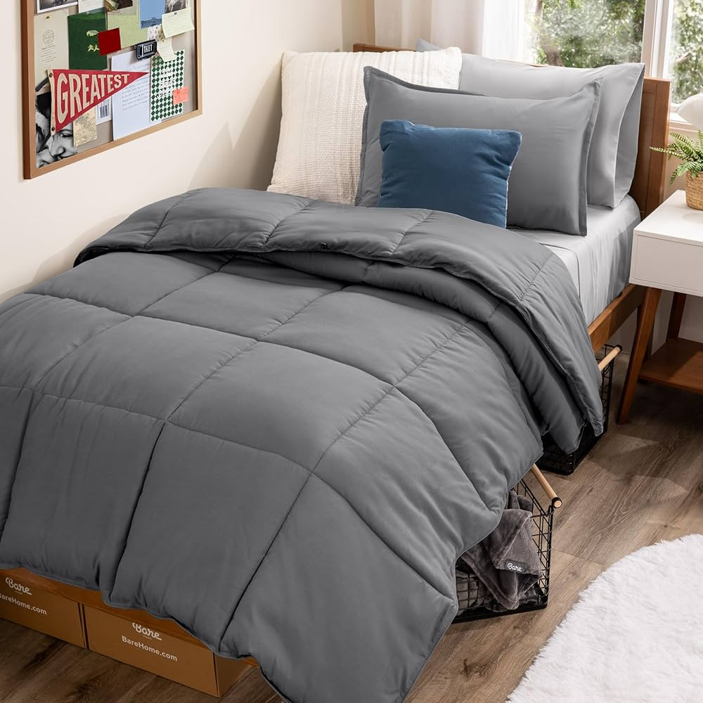 Bare Home Bed-in-A-Bag 5 Piece Comforter & Sheet Set - Twin XL - Goose Down Alternative - Ultra-S... | Amazon (US)