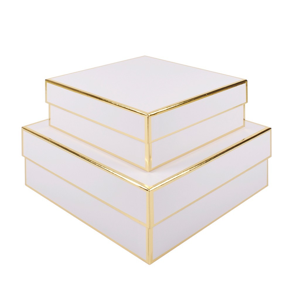 2pc White Square Gift Box Set - sugar·paper, Blush Pink | Target