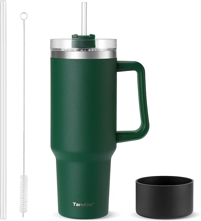 40 oz Tumbler with Handle | Stainless Steel Insulated Tumblers with Lids and Straw | Insulated Tr... | Amazon (US)
