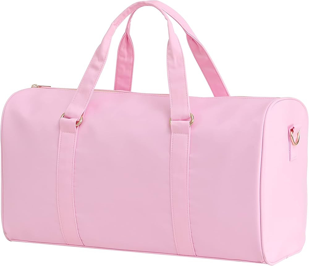 Kaymey Travel Duffel Weekender Bag Sports Gym Bag for Men Womens Water-resistant Nylon (8#Pink) | Amazon (US)