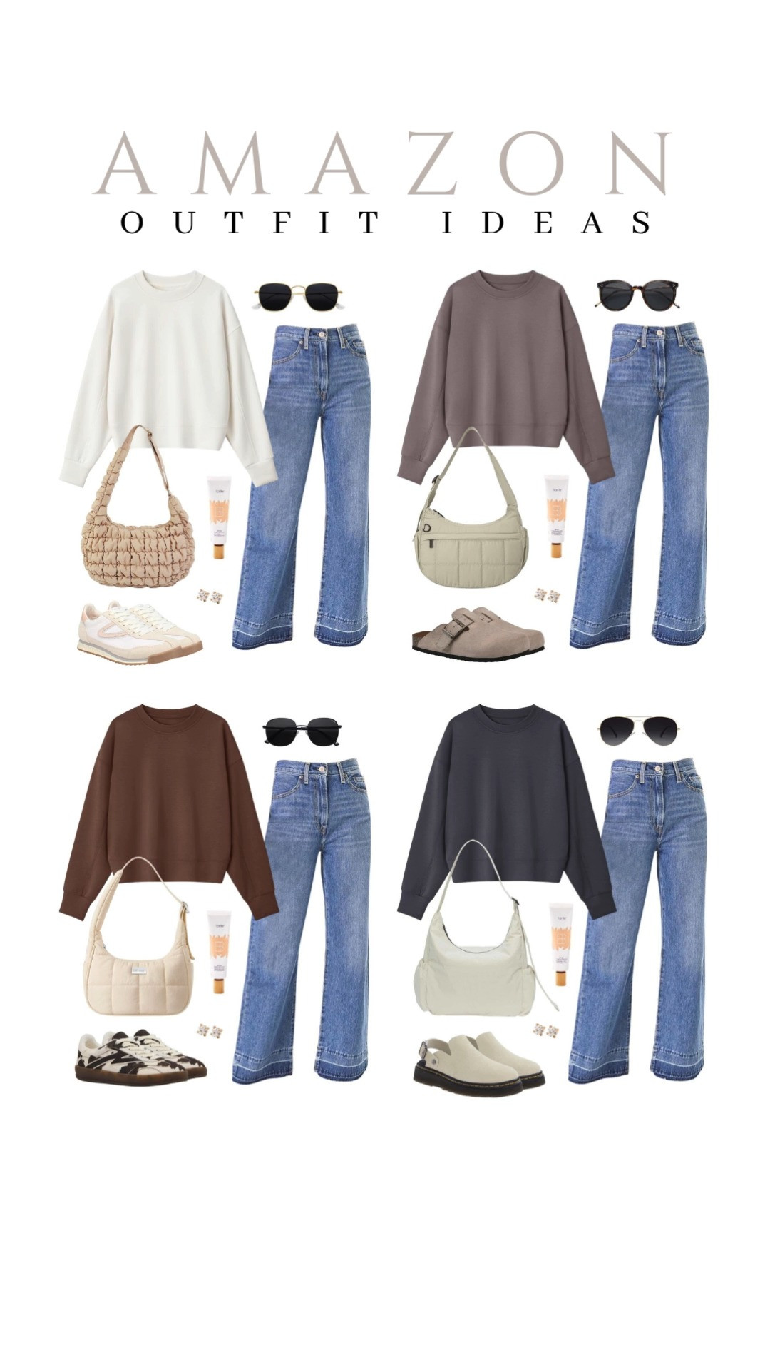 I found a comfortable crewneck sweatshirt available in different colors, allowing me to create five distinct looks. Check these out! 

 #LTKSeasonal #LTKSaleAlert #LTKTravel