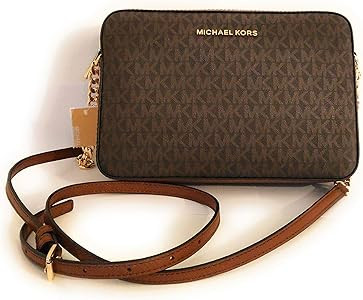 Michael Kors Women's Jet Set Item Lg Crossbody Signature PVC | Amazon (US)