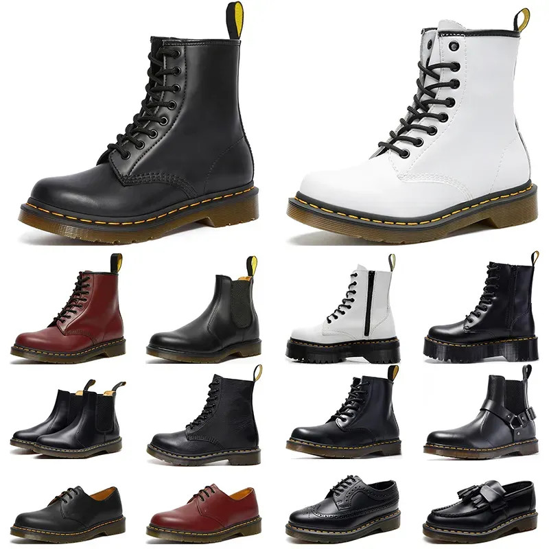 Dr Martens Designer Boots Shoes Men Women High Leather winter snow booties Oxford Bottom Ankle sh... | DHGate
