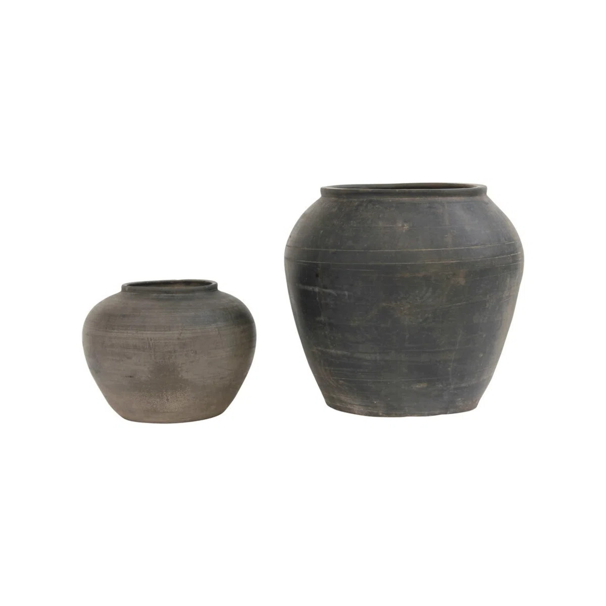 Charcoal/Gray Indoor / Outdoor Earthenware Table Vase | Wayfair North America