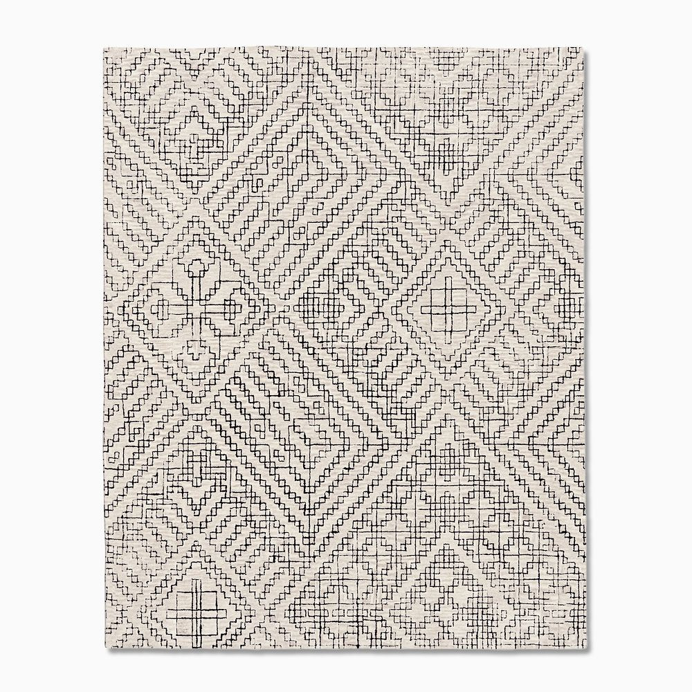 Stone Tile Wool Rug | West Elm (US)