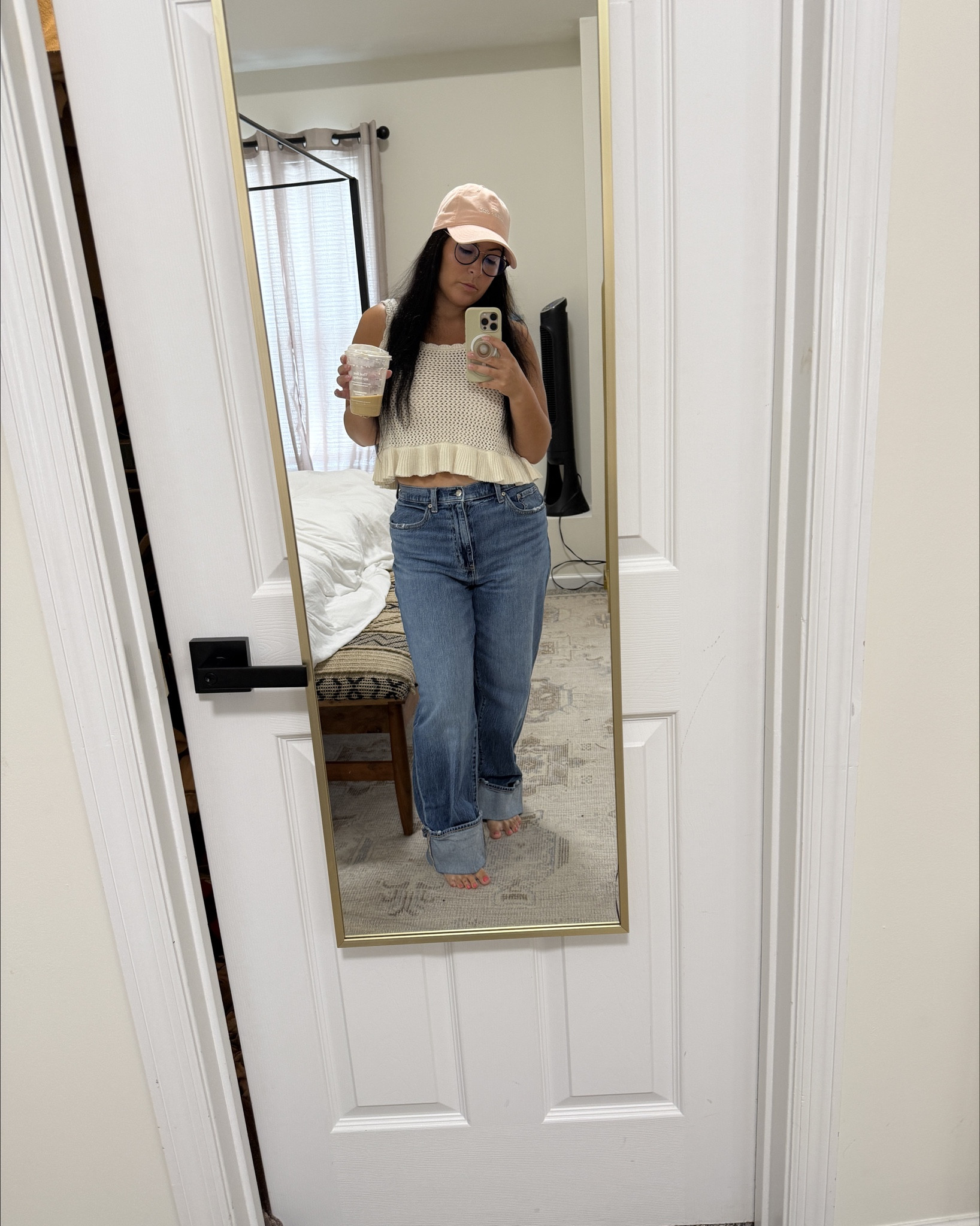 What to wear when the air feels like soup:
✔️ breezy crochet top
✔️ oversized cuffed jeans that somehow still feel cute
✔️ a hat doing the heavy lifting on both sun + humidity control

This is my current casual summer uniform - easy, comfy + actually wearable when it’s hot + sticky out. If you’re looking for outfit ideas that work in real heat (Charleston girlies, I know you feel me), this one’s a win.

Keywords: crochet tank, wide leg jeans, casual summer outfit, hot weather style, comfy cute.

#LTKSeasonal #LTKMidsize #LTKPetite