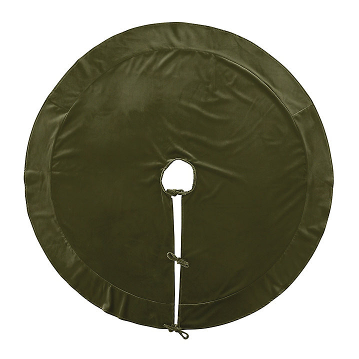Signature Velvet Tree Skirt 60' with Wide Hem & Monogram Option, Cotton Lined | Ballard Designs, Inc.