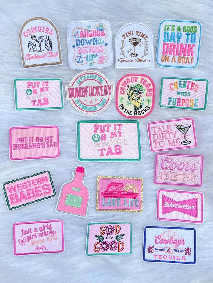 Westen Cowgirl Girly Embroidered Iron On Patches, Premium Craft Funny Sayings Letter Appliques Pa... | SHEIN