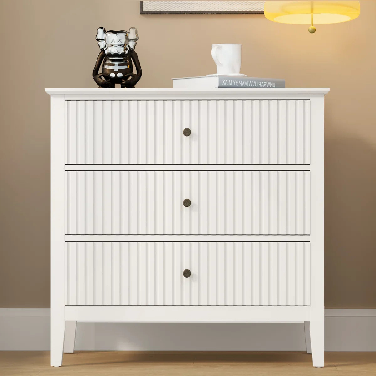 Amberrae Large 3 Drawer Dresser, Wide Chest of Drawers | Wayfair North America