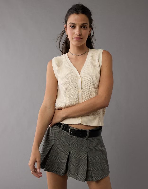 AE Button-Up Sweater Vest | American Eagle Outfitters (US & CA)