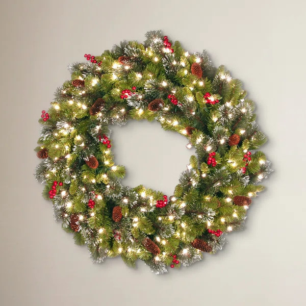Crestwood Faux Lighted Wreath | Wayfair North America