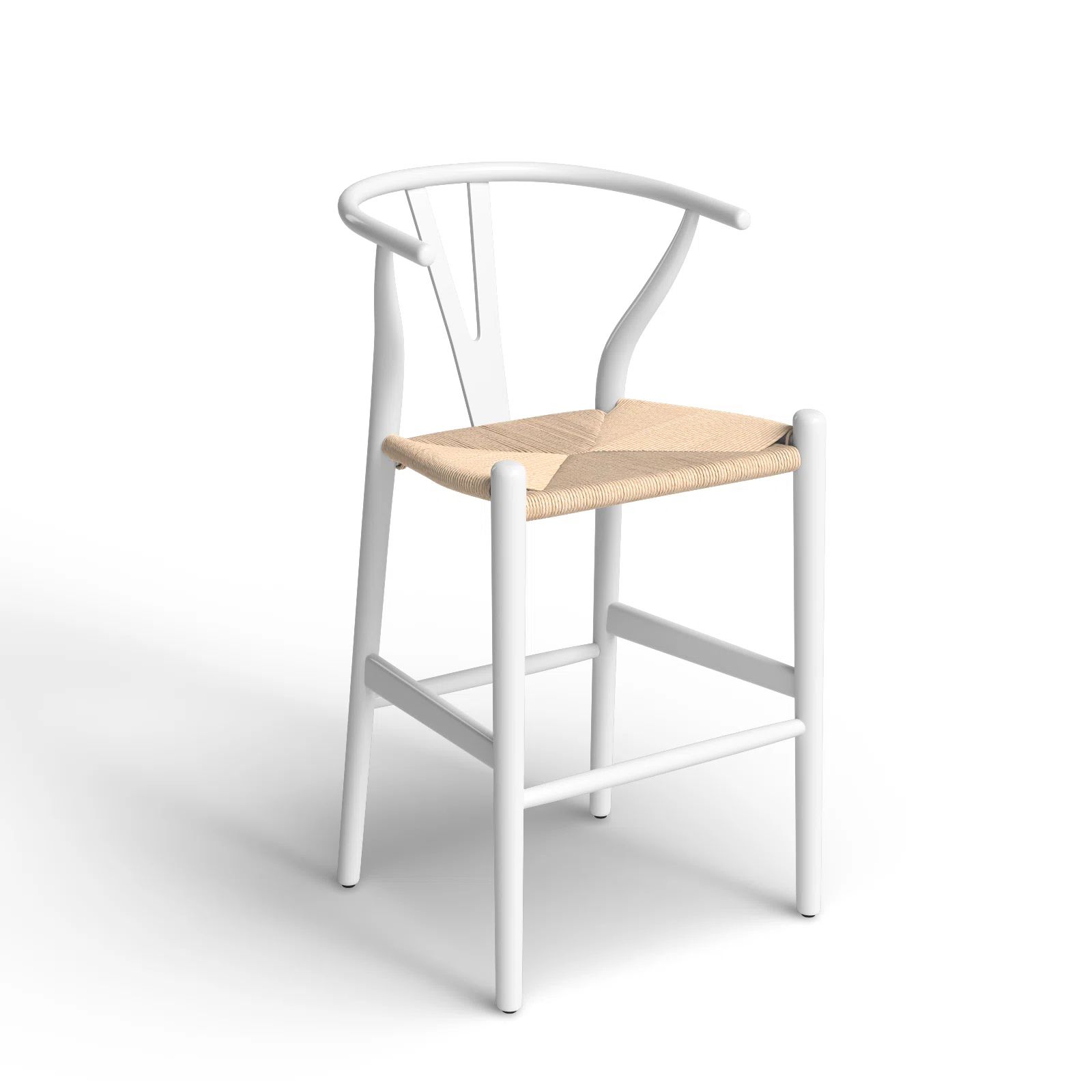 Wyn Solid Wood Counter Stool with Weave Seat | Wayfair North America