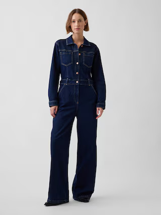 Denim Stride Wide-Leg Jumpsuit | Gap (US)