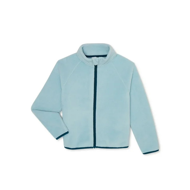 Wonder Nation Girls Fleece Full Zip Jacket, Sizes 4-16 Plus | Walmart (US)