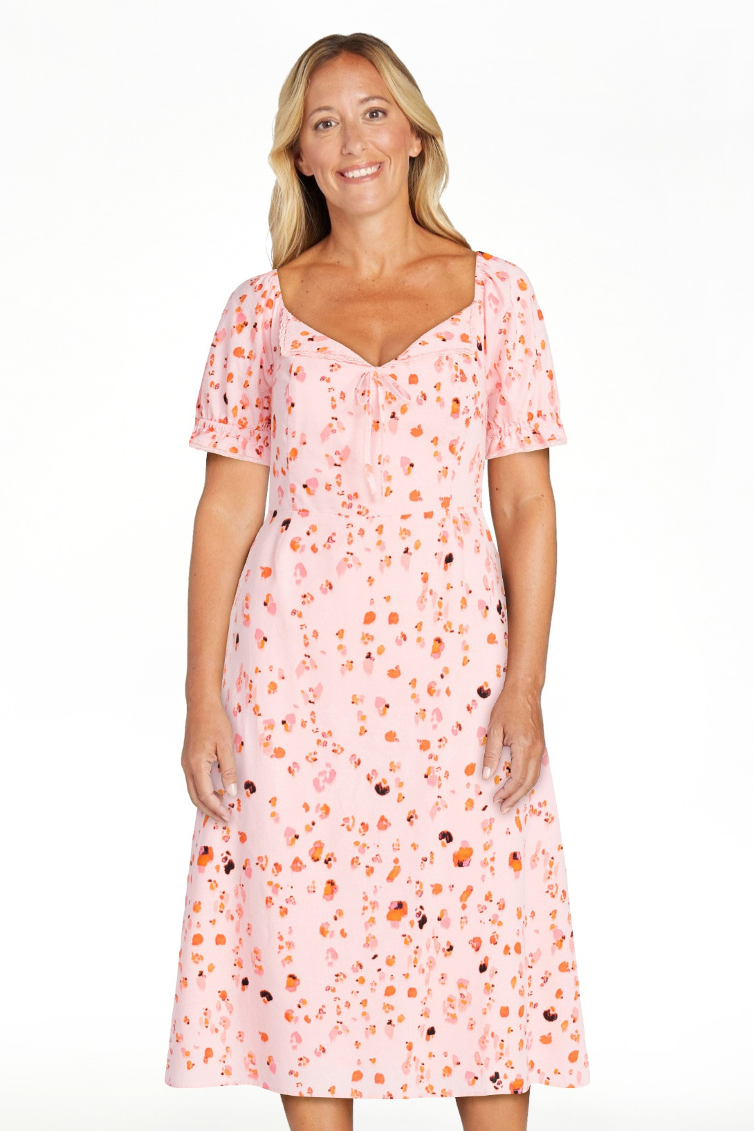 Scoop Women's and Women's Plus Lace Collar Dress, Sizes XS-4X | Walmart (US)