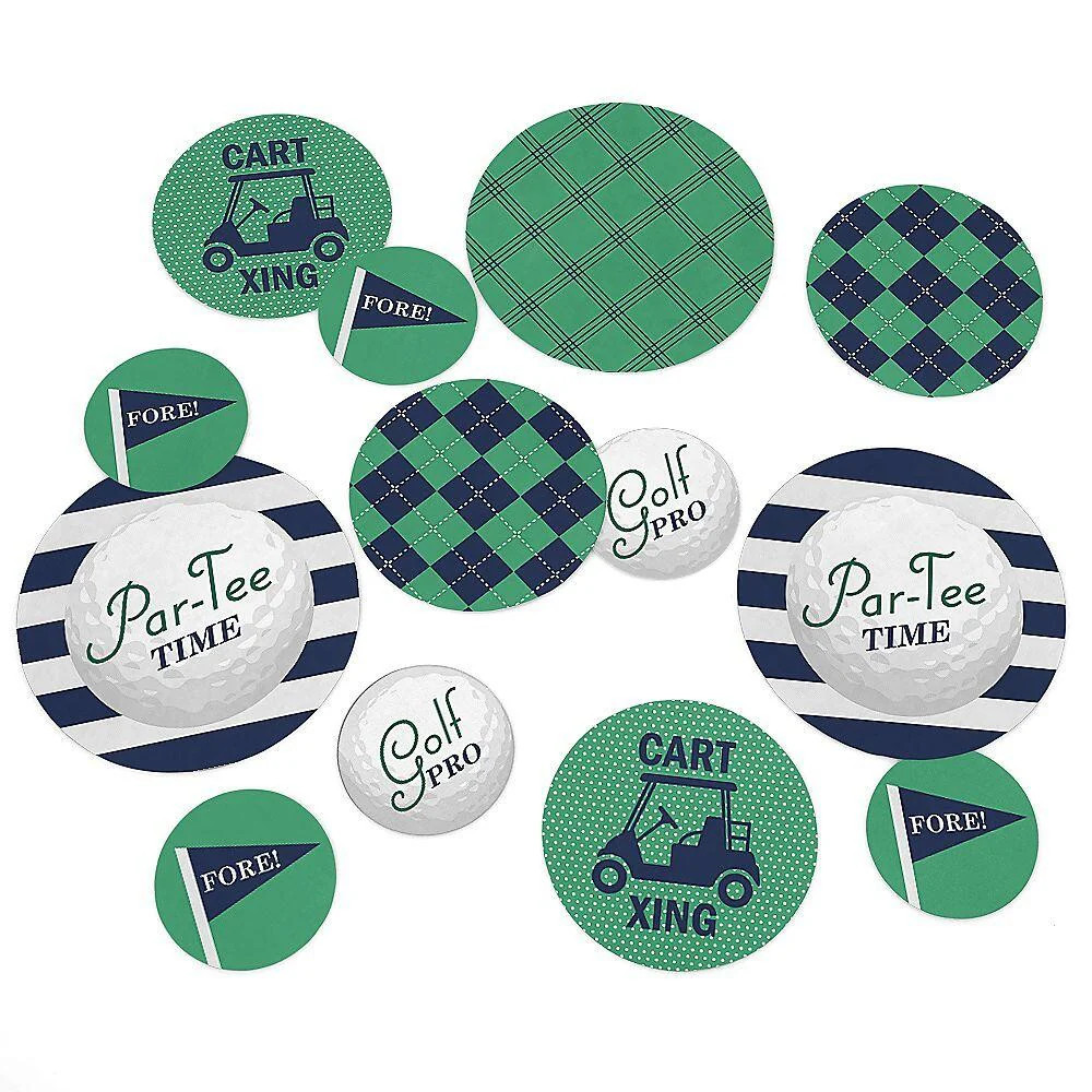 Par-Tee Time - Golf - Birthday or Retirement Party Table Confetti - 27 Piece | Big Dot of Happiness