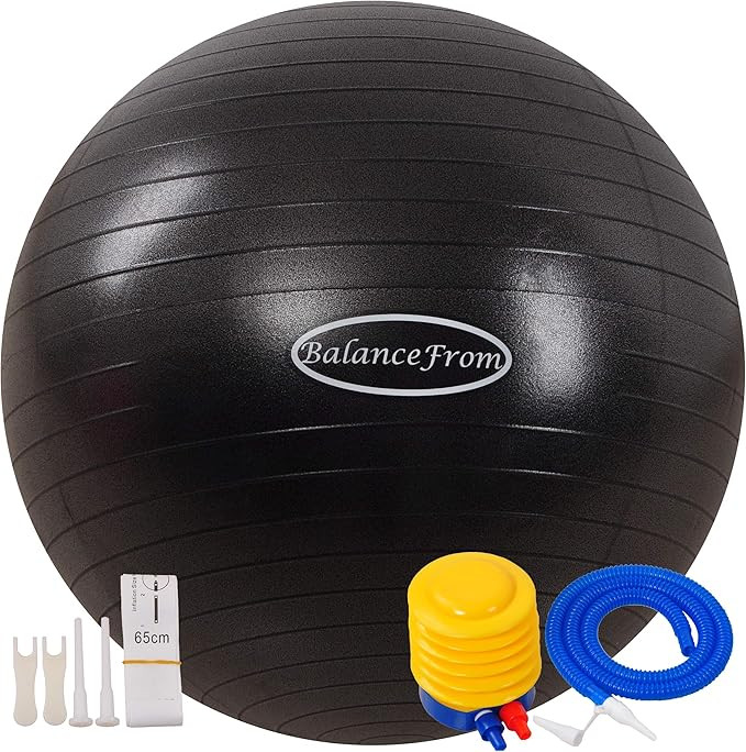 BalanceFrom Anti-Burst and Slip Resistant Exercise Ball Yoga Ball Fitness Ball Birthing Ball with... | Amazon (US)