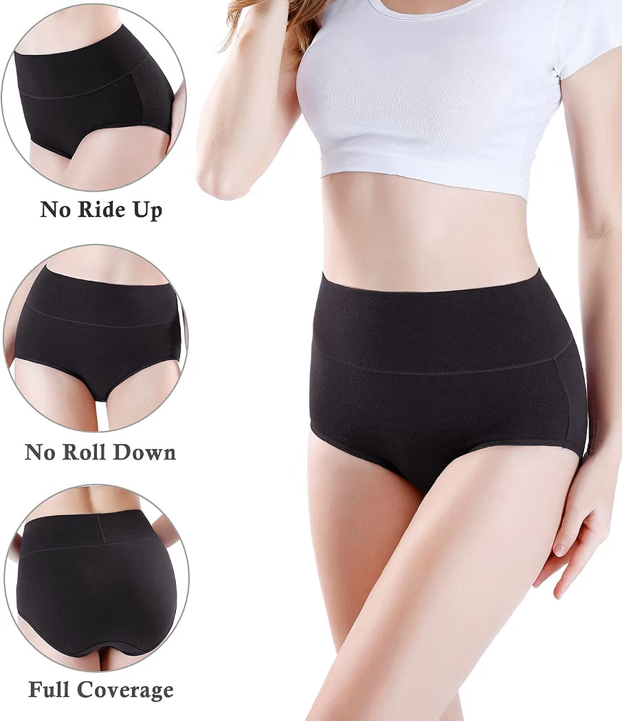 wirarpa Women's Modal Underwear Soft High Waist Briefs Ladies Panties 4 Pack | Amazon (US)
