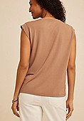24/7 Shirred Shoulder Cap Sleeve Tee | Maurices