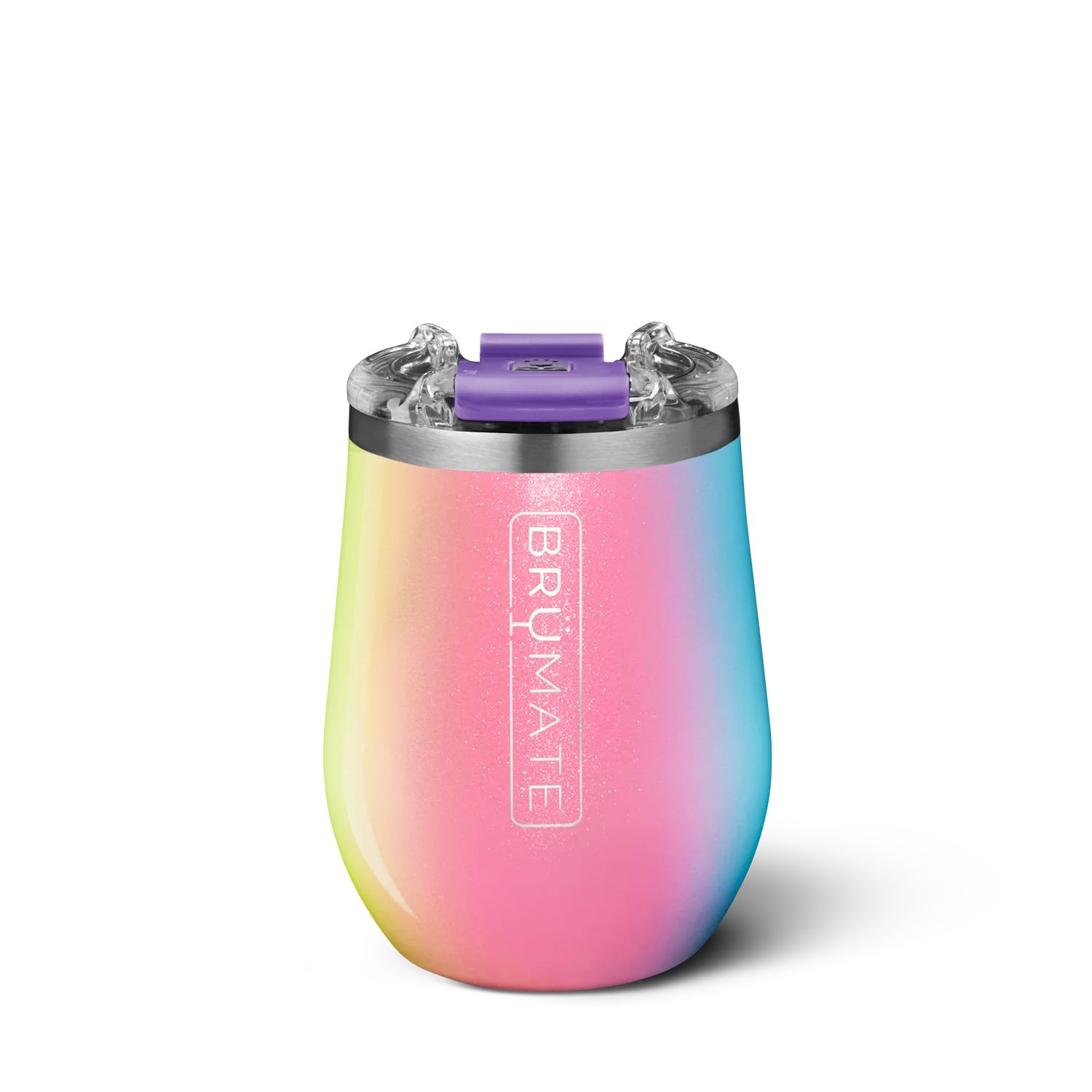 Uncork'd XL 16oz Wine Tumbler (Glitter Rainbow) | BruMate