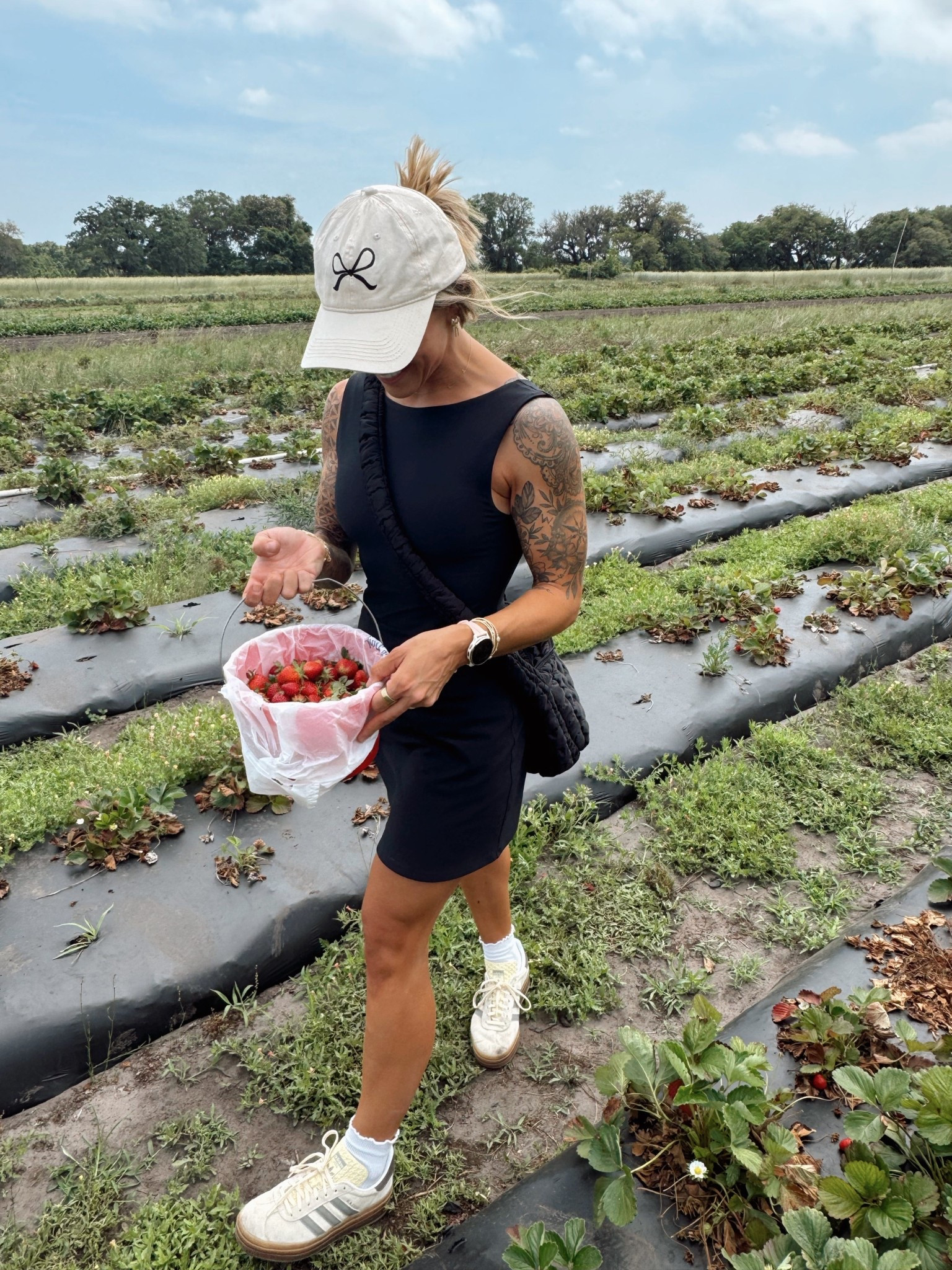Strawberry picking & Sunday brunch fit🍓✨🌼 love this Abercrombie dress! So comfy & tts! Built in shorts underneath! In the S 🖤

Size down a 1/2 size in the adidas gazelles! 

Spring for / athleisure / ootd / comfy & casual / summer / amazon / Holley Gabrielle / athletic dress 

#LTKStyleTip #LTKSeasonal #LTKFindsUnder100