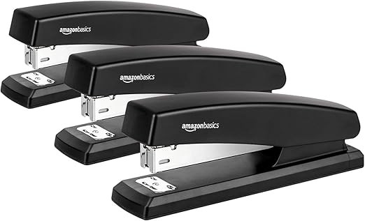 Amazon Basics Desktop Stapler with 1000 Staples, Office Stapler, Lightweight, Easy to Use, 25 She... | Amazon (US)