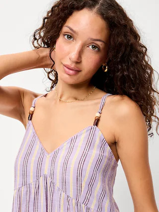 Sleeveless Beaded Boho Maxi Dress | Old Navy (US)