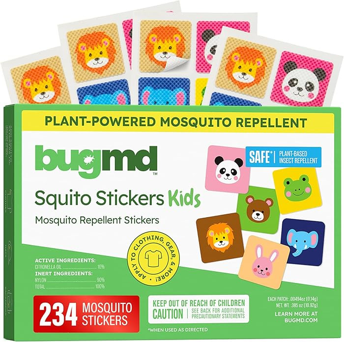 BugMD Squito Stickers Mosquito Repellent Patch Stickers for Kids (234 Patches), Safe & Effective ... | Amazon (US)