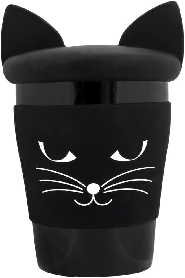 Pylônes, Tasse und Deckel – Trophy Tasse, schwarze Katze | Amazon (DE)