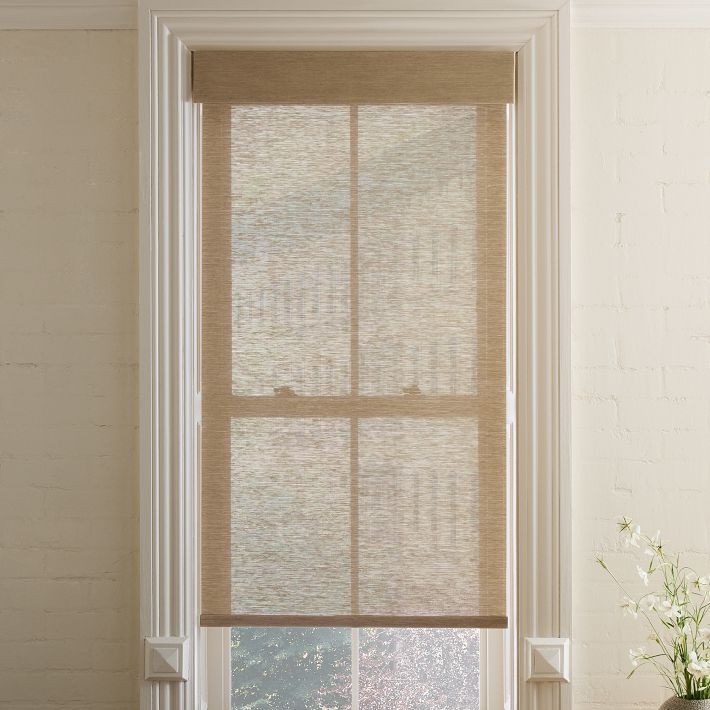 Custom Natural Unlined Roller Shade | West Elm (US)