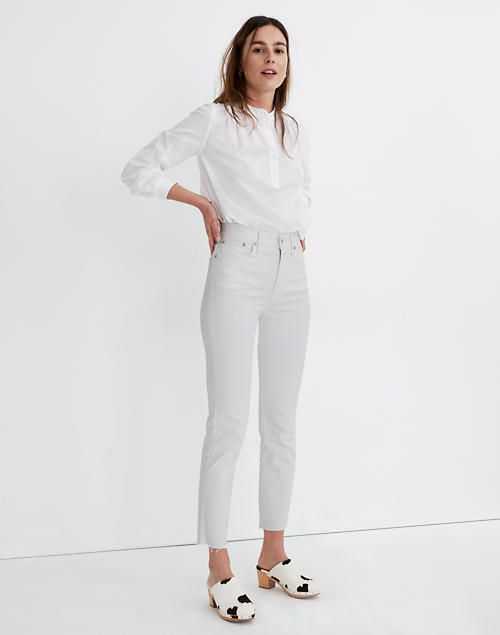 The Tall Perfect Vintage Jean in Tile White: Raw-Hem Edition | Madewell