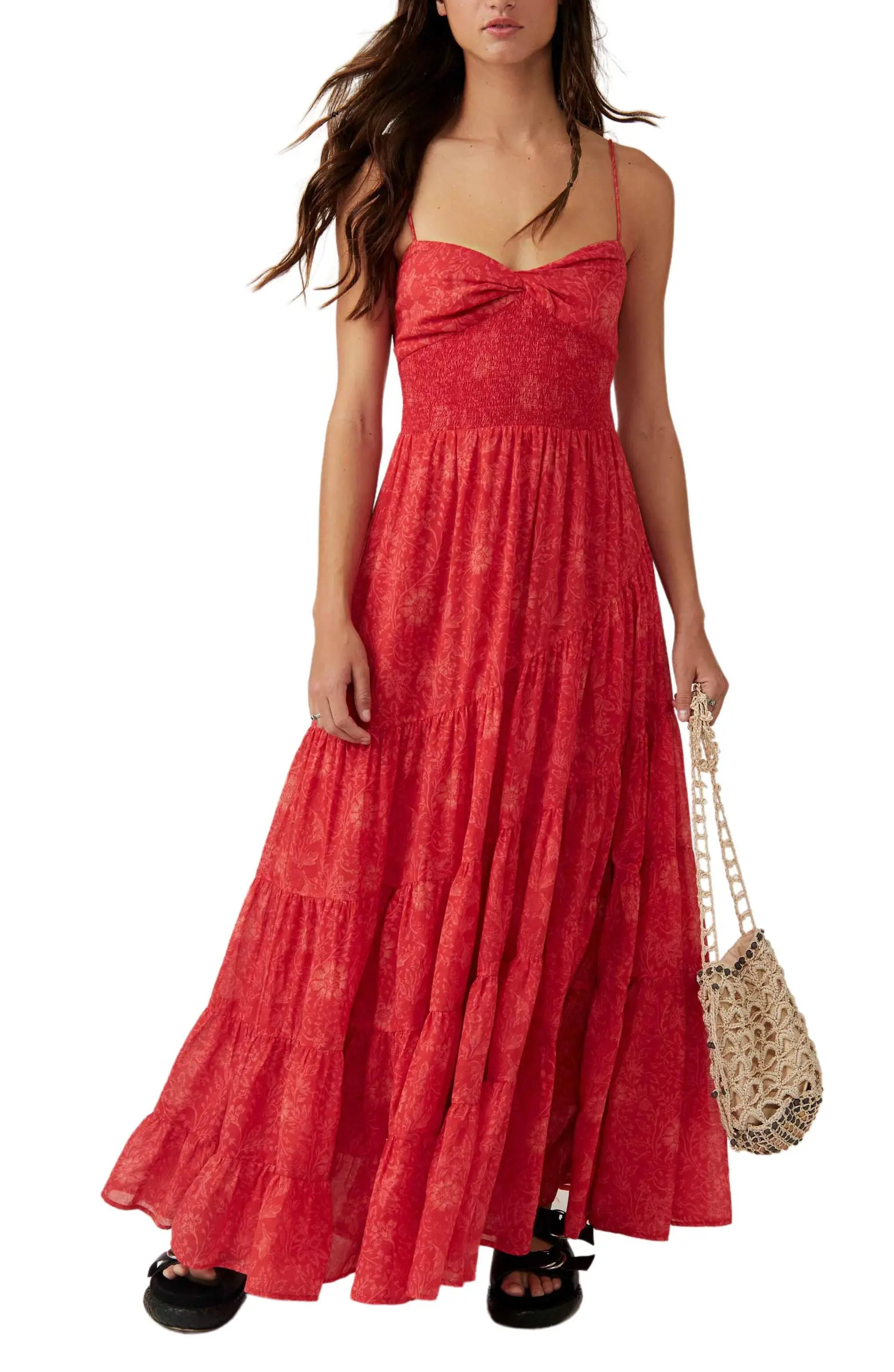 Sundrenched Floral Smocked Bodice Maxi Sundress | Nordstrom