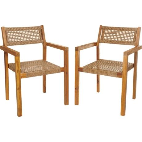 Hand Crafted in Vietnam Outdoor Dining Chairs - Set of 2 | Sierra
