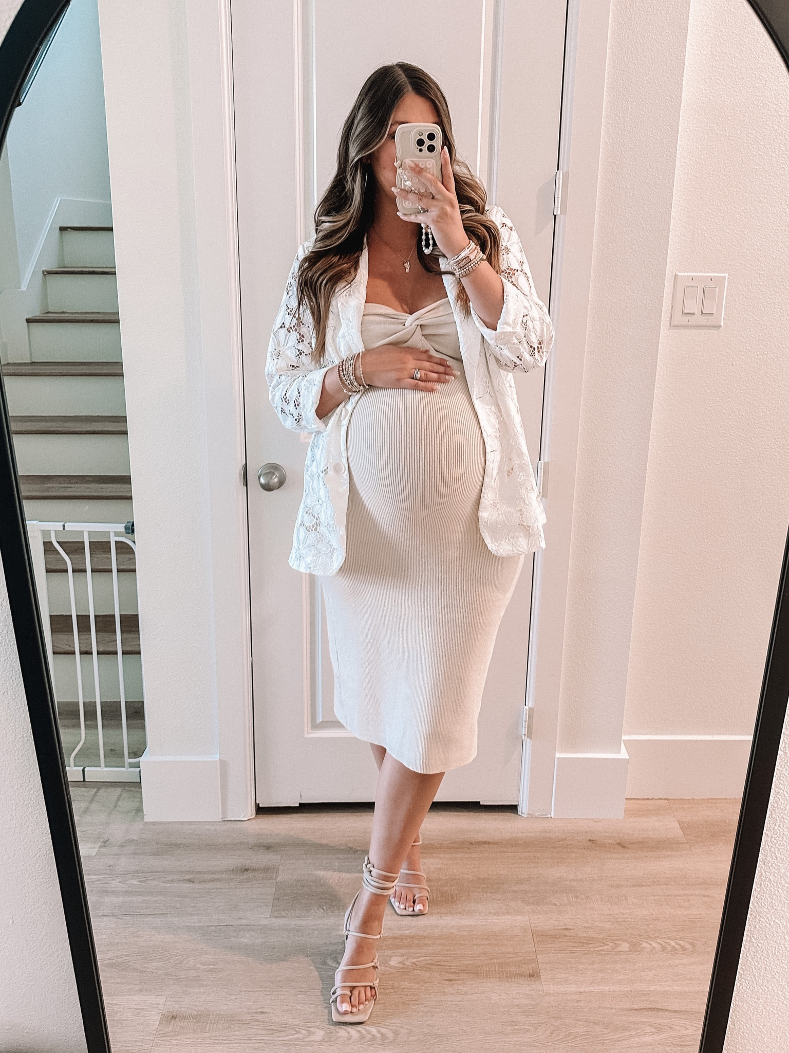 Date night outfit & makeup! Size down in dress (L for me), tts lace blazer, tts heels 
Blush: shade Happy
Bronzer: shade Good Energy
Lip liner: 04 Rose Wine
Lipstick: 14 (?) Marvelous Mauve


#LTKcurves #LTKbump #LTKbeauty