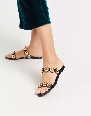 ASOS DESIGN Flex jelly sandals in black | ASOS (Global)