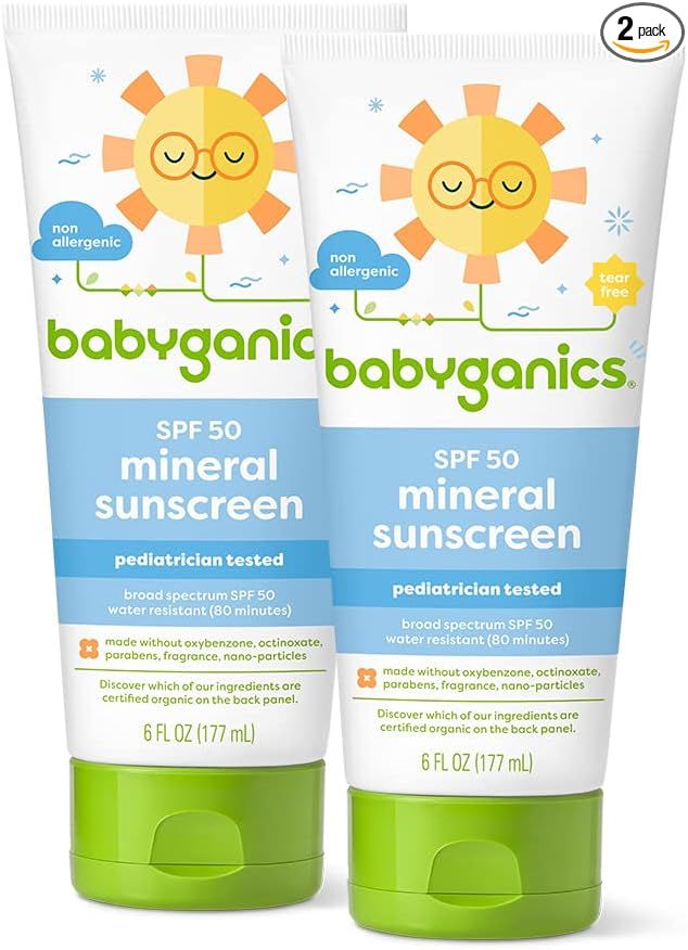 Babyganics SPF 50 Baby Sunscreen Lotion UVA UVB Protection | Water Resistant |Non Allergenic, 6 F... | Amazon (US)
