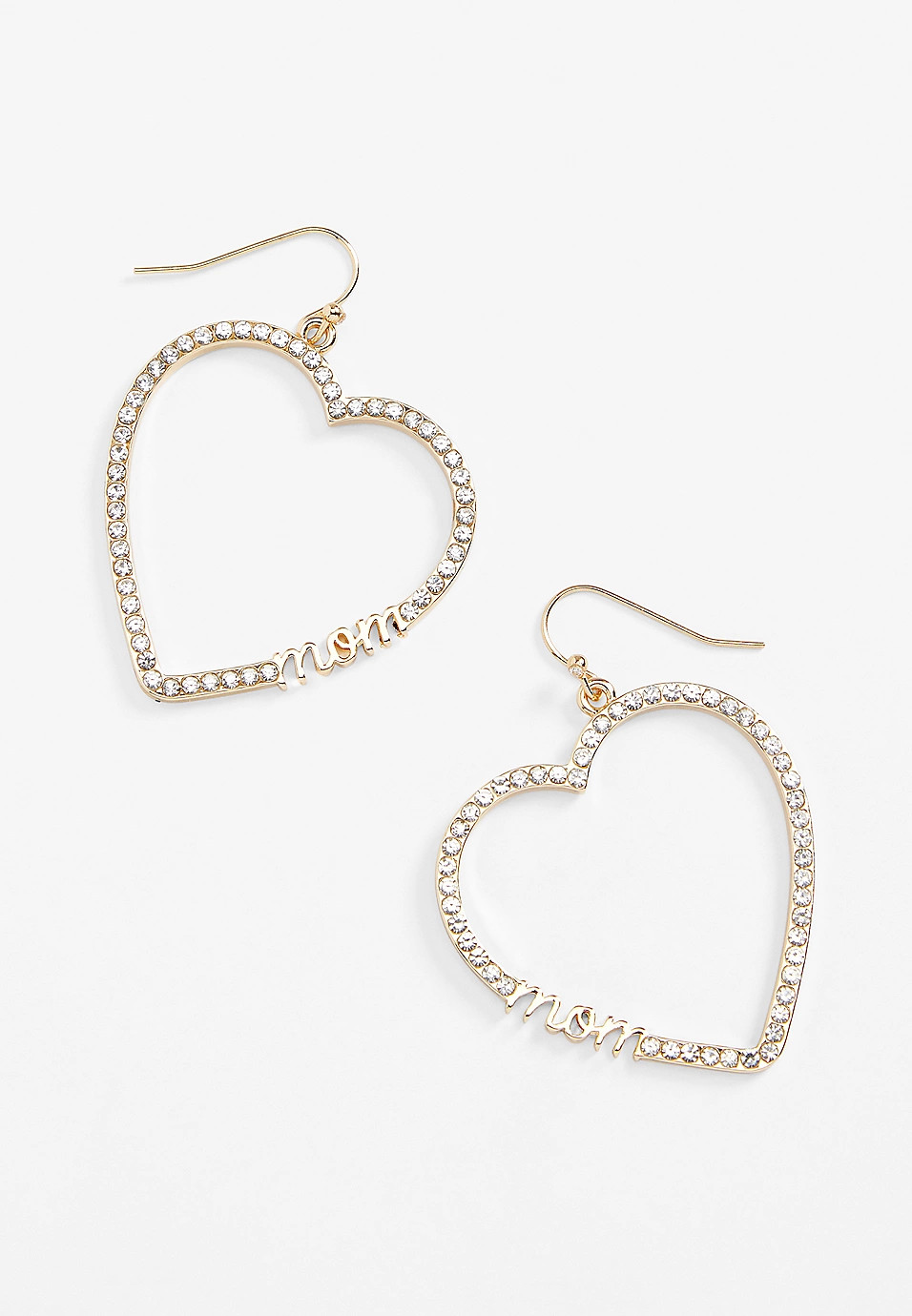 Gold Mom Heart Earrings | Maurices