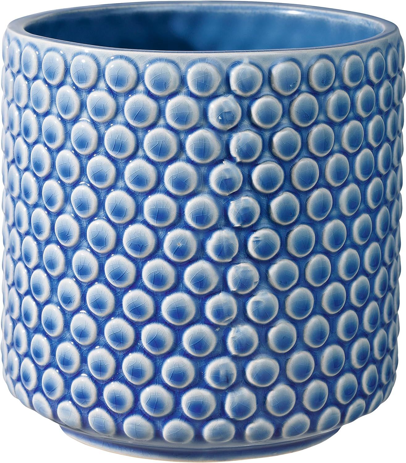 Bloomingville Flower Pot with Polka Dot Design Size M Blue | Amazon (US)