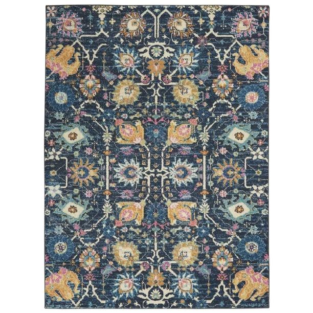 Nourison Passion Navy Area Rug - Walmart.com | Walmart (US)