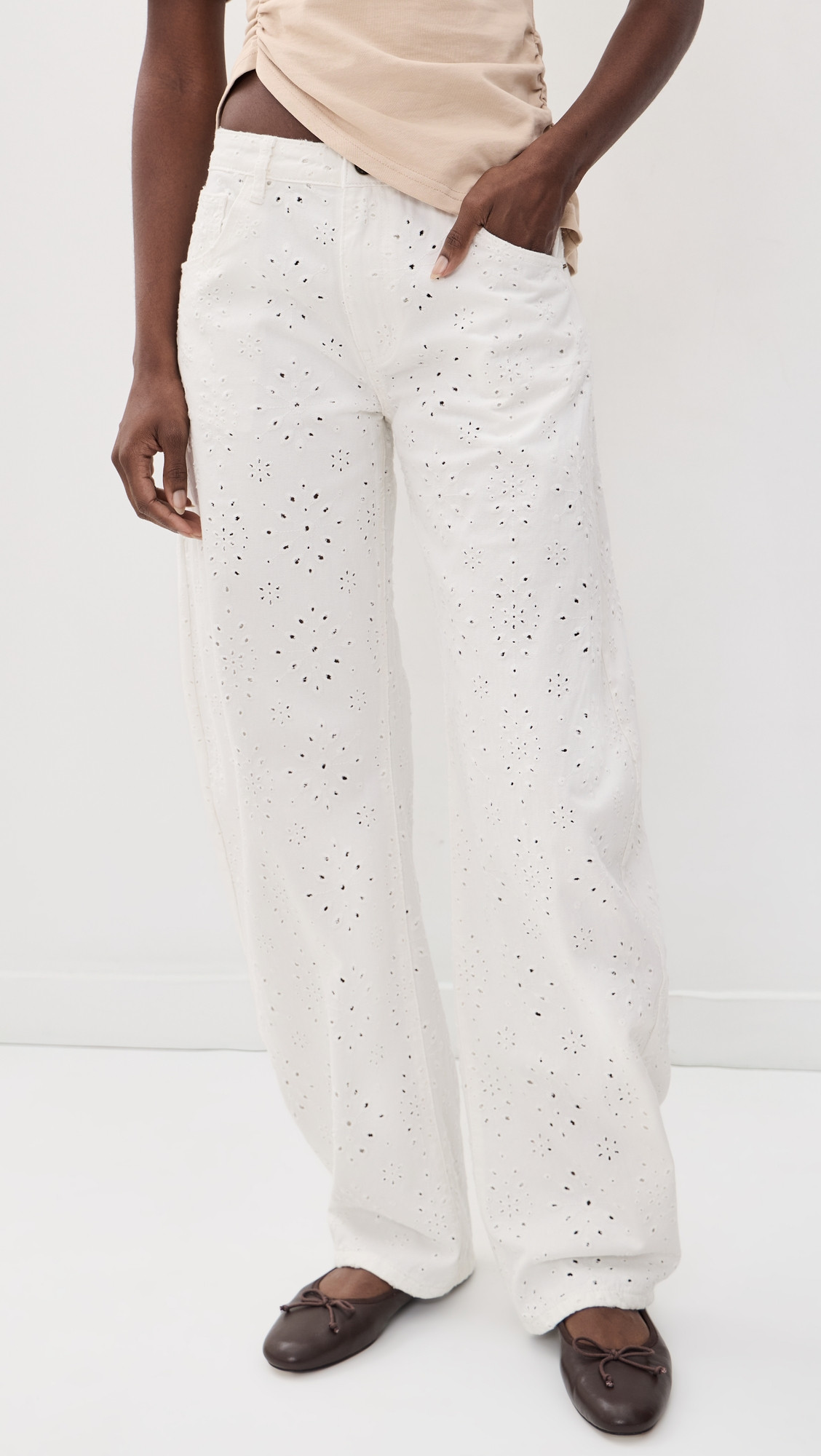 Lioness Horseshoe Pants Porcelain L | Shopbop