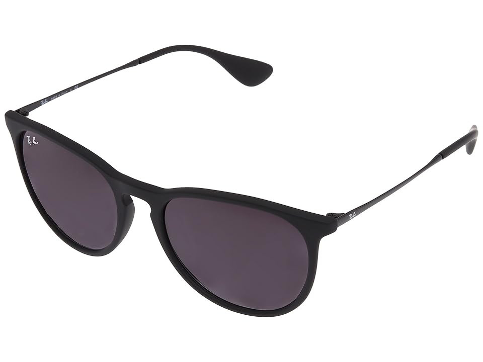 Ray-Ban Erika (Rubberized Black) Plastic Frame Fashion Sunglasses | Zappos