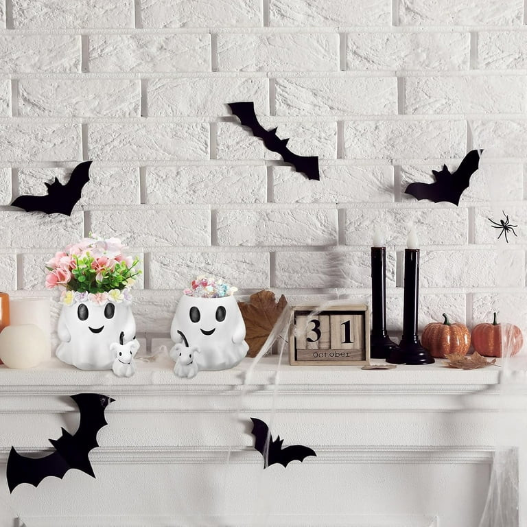 Halloween Ghost Pail, White Trick or Treat Candy Bowl, Halloween Treat Bucket, Summer Frights by ... | Walmart (US)