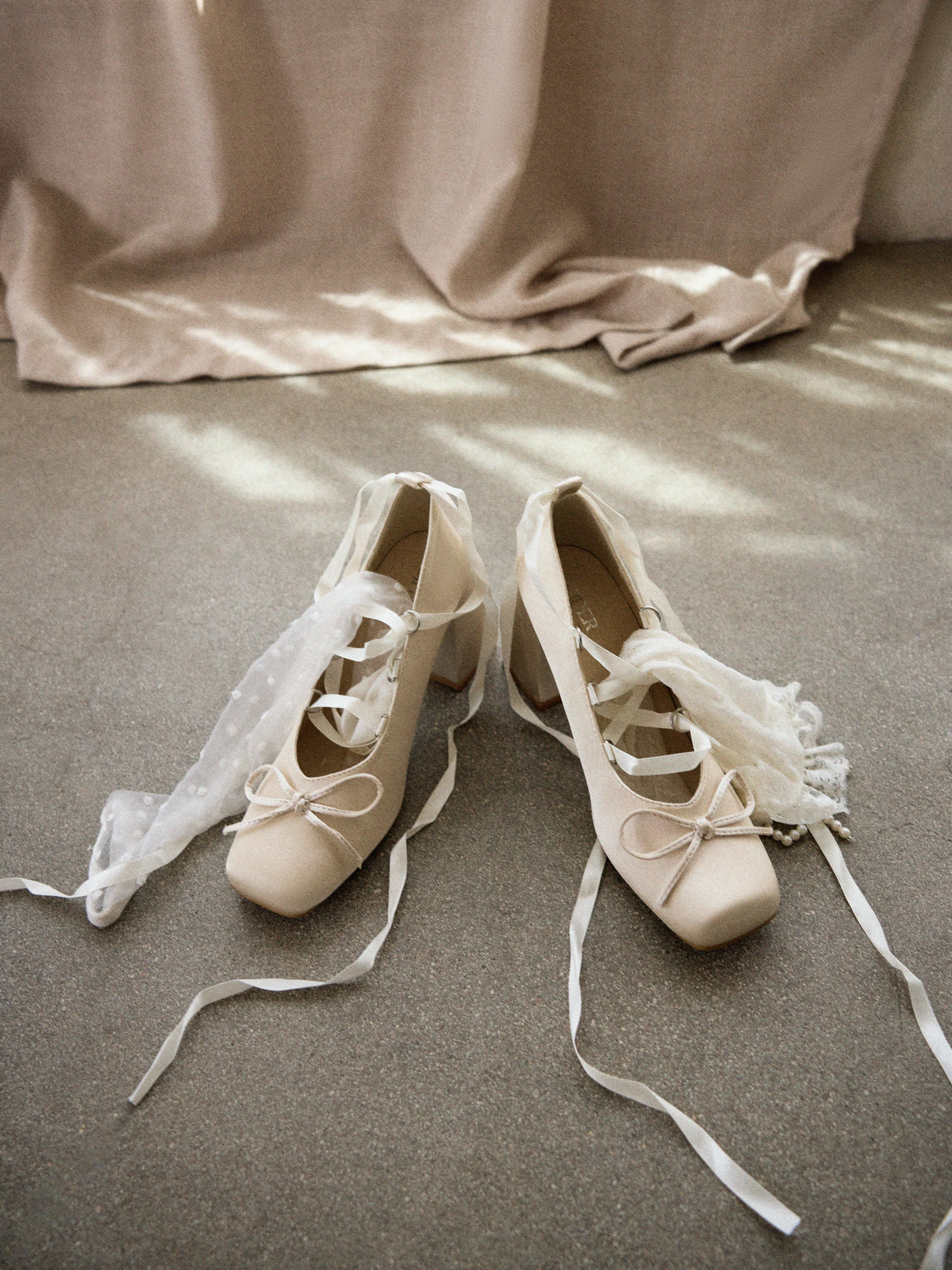 Valentijnsdag snelle outfits Ballet Satin Bow Mary Jane Heels For Datum Bruiloft Koffiehuis Vakan... | Cider