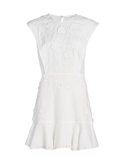 Kerison Embroidered Minidress | Saks Fifth Avenue